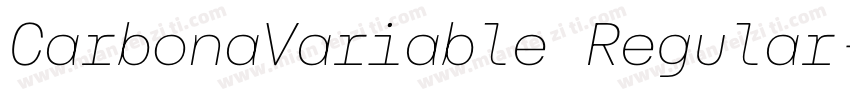 CarbonaVariable Regular字体转换